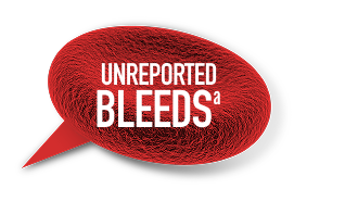 Unreported  bleeds in a blood cell