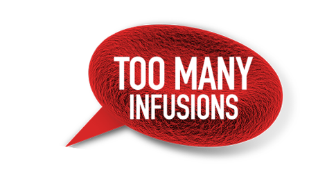 Too many infusions within a blood cell